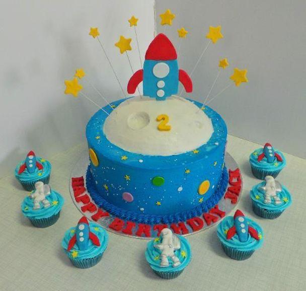rocket ship birthday cakes