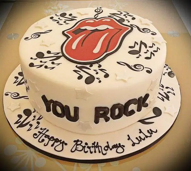 rolling stones birthday cake