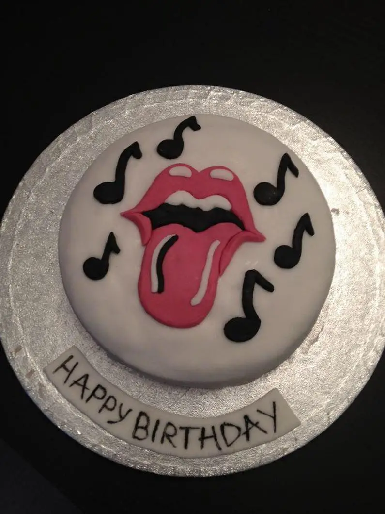 rolling stones birthday cake