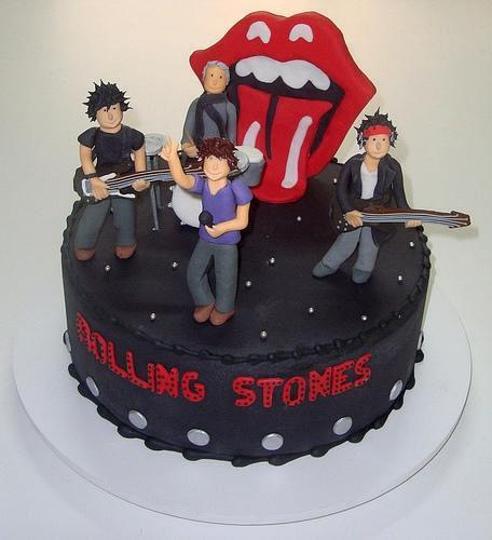 rolling stones birthday cake