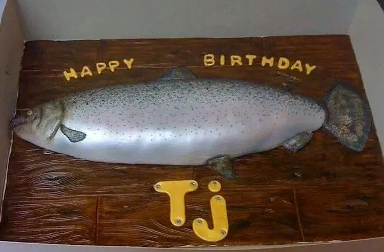 salmon birthday cake