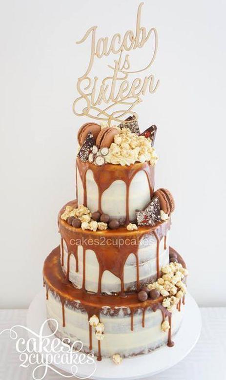 salted caramel birthday cake