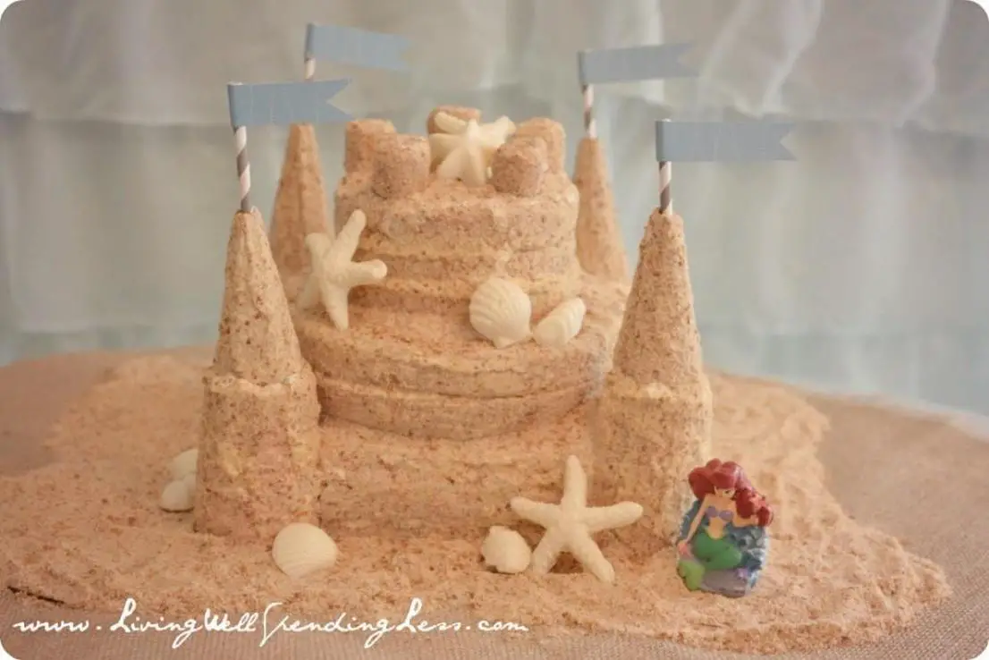 sand castle birthday cake