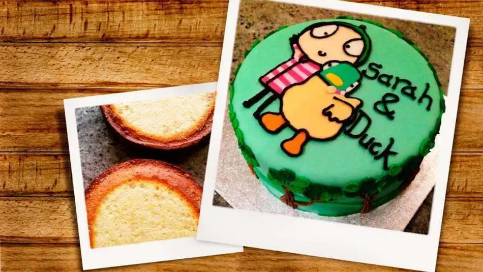 sarah and duck birthday cake