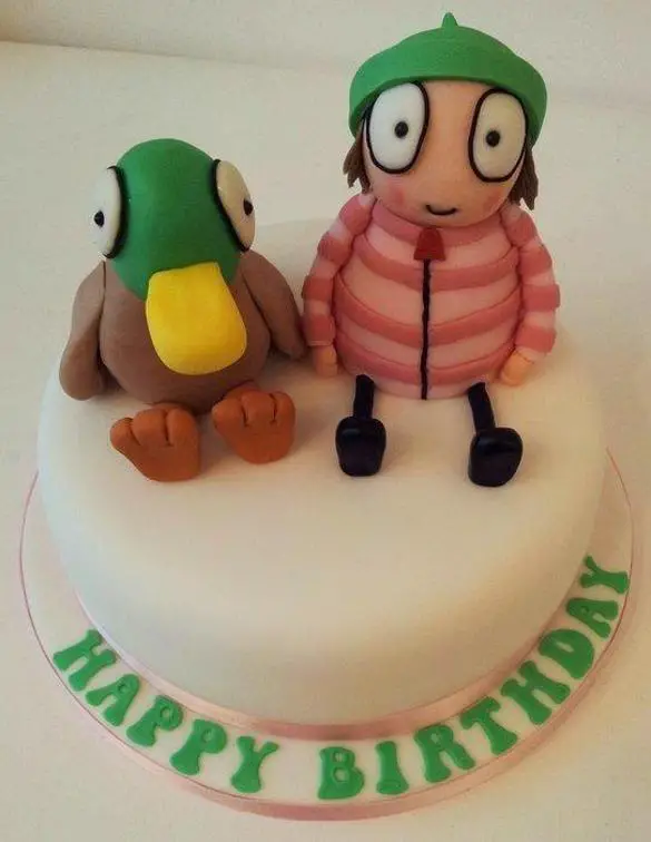 sarah and duck birthday cake