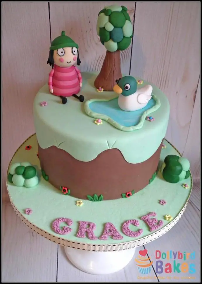 sarah and duck birthday cake