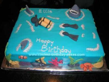 scuba diving birthday cakes