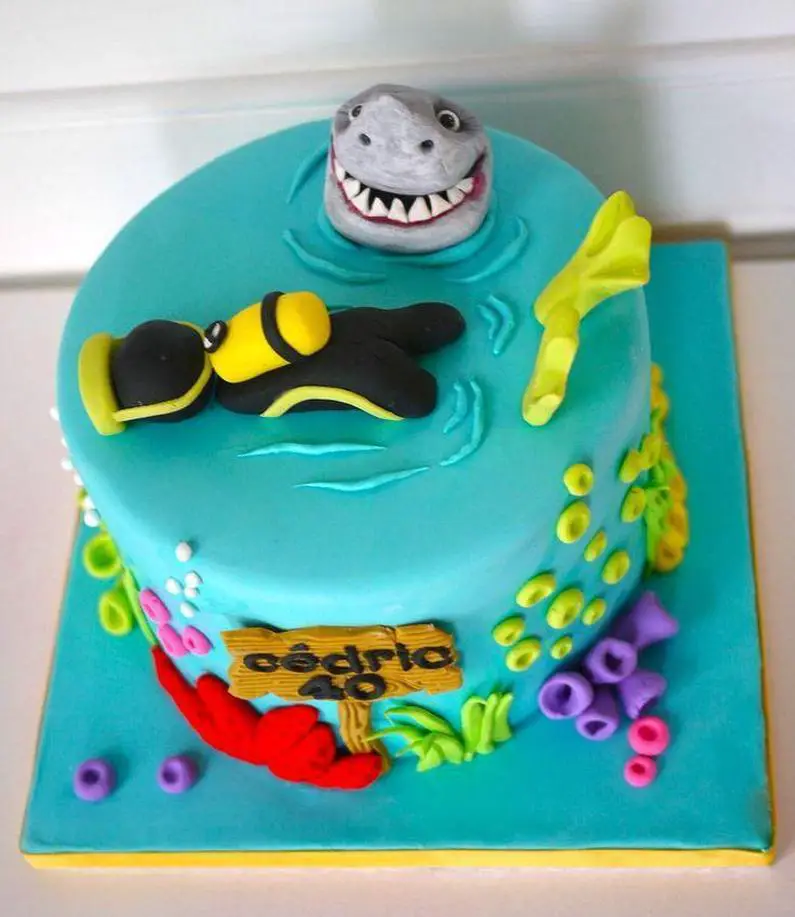 scuba diving birthday cakes
