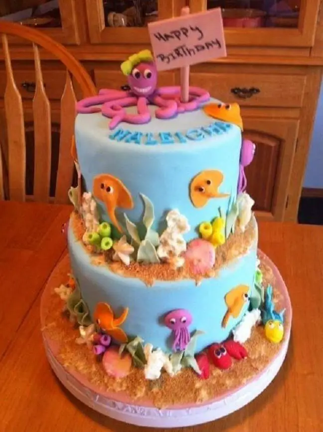 sea life birthday cake