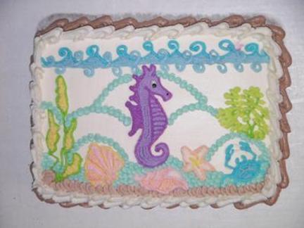 seahorse birthday cake