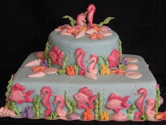 seahorse birthday cake