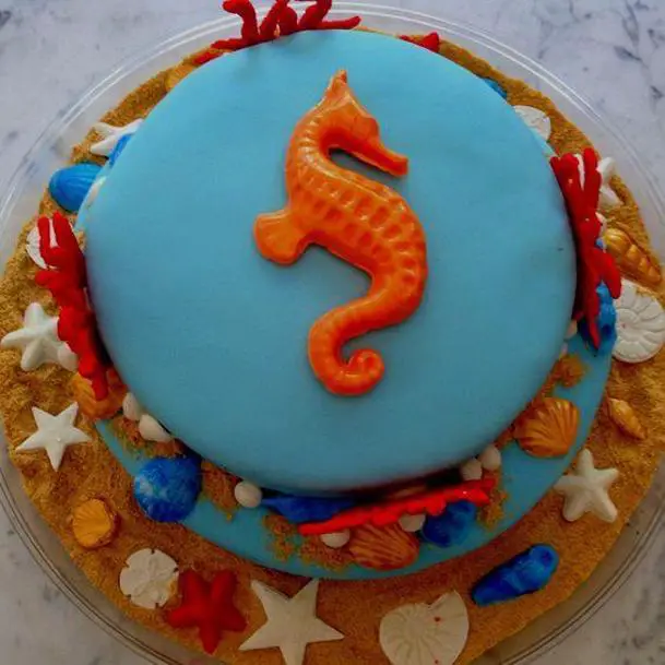 seahorse birthday cake