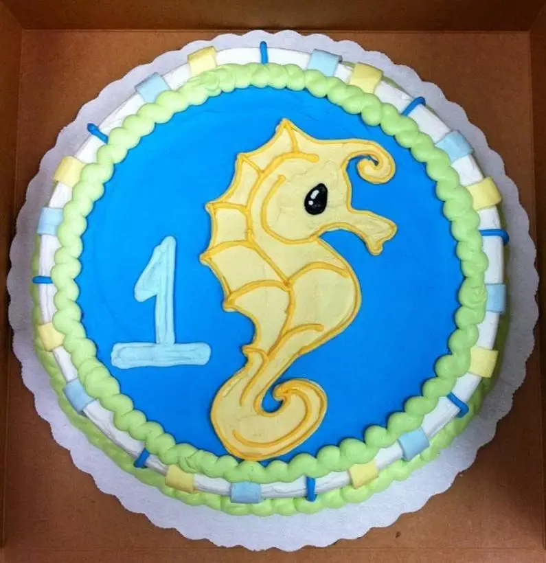 seahorse birthday cake