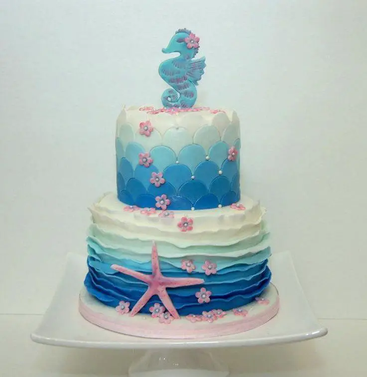 seahorse birthday cake
