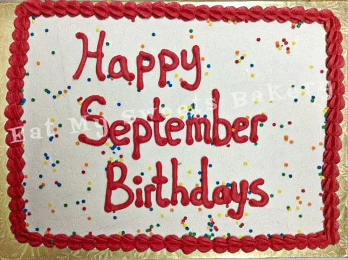 september birthday cakes