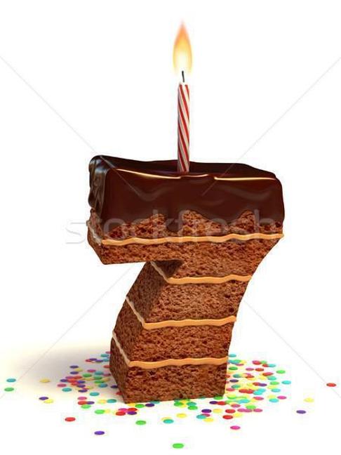 seven birthday cake