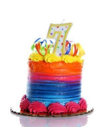 seven birthday cake