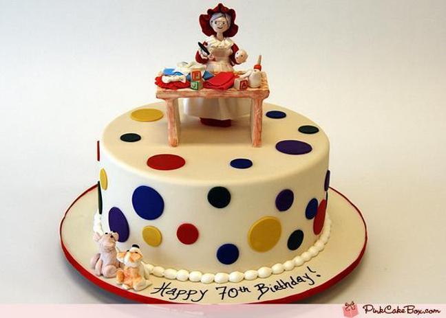 seventieth birthday cakes