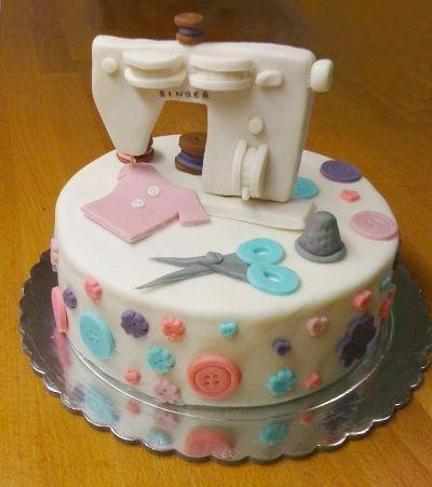 sewing birthday cake