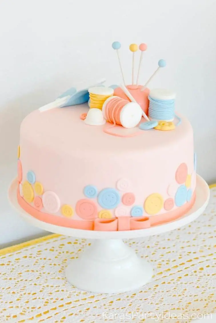 sewing birthday cake