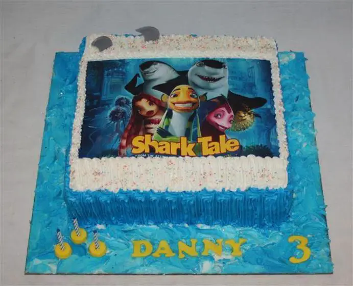 shark tale birthday cake