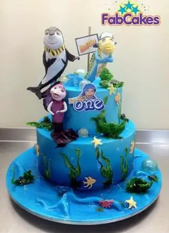 shark tale birthday cake