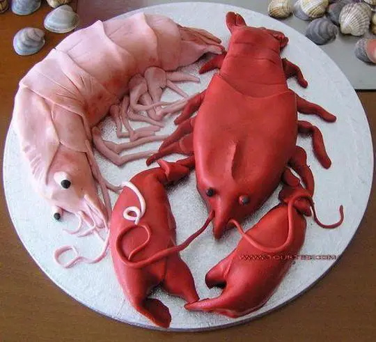 shrimp birthday cake