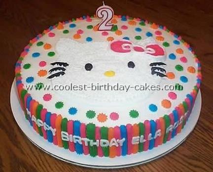 simple hello kitty birthday cakes