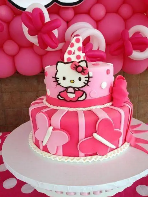 simple hello kitty birthday cakes