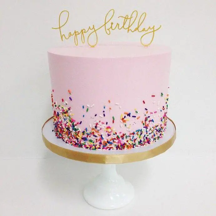 simple pretty birthday cakes