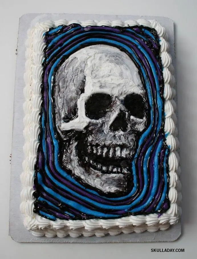 skeleton birthday cake