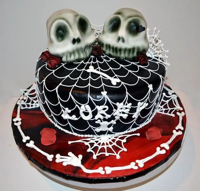 skeleton birthday cake