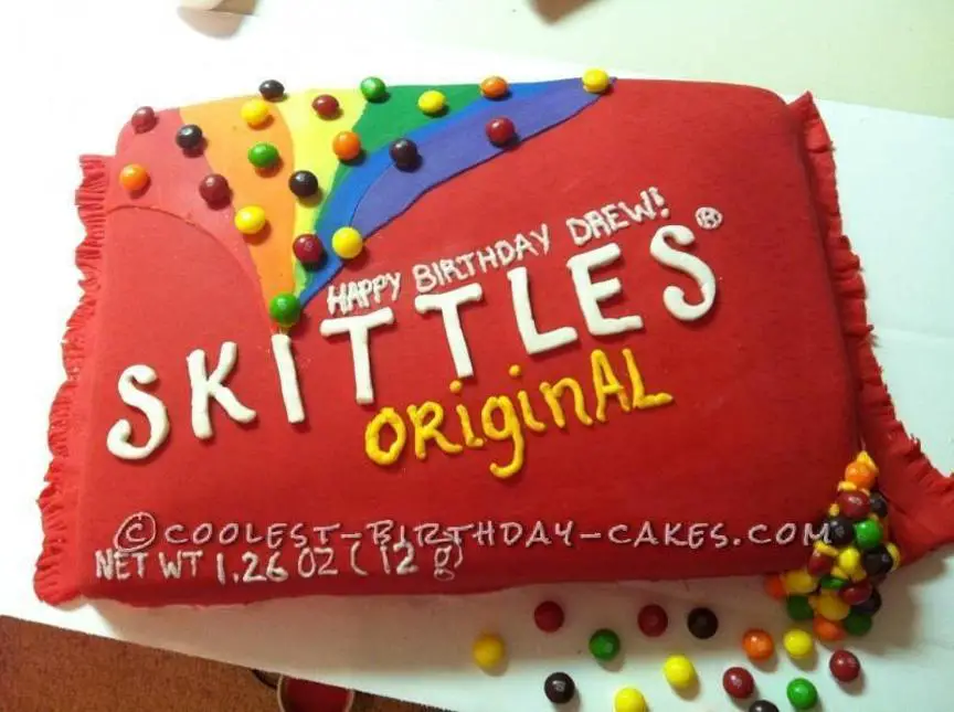 skittles birthday cake