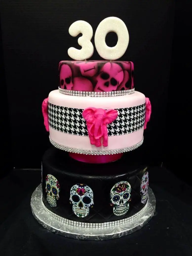 skull birthday cake