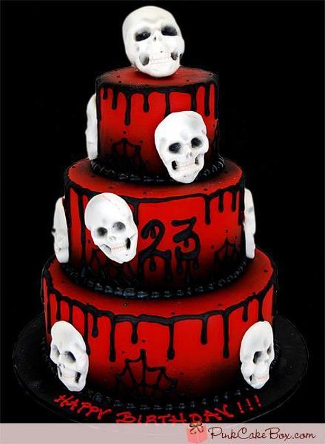 skull birthday cake