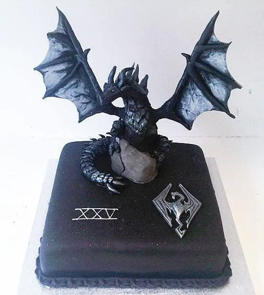 skyrim birthday cake