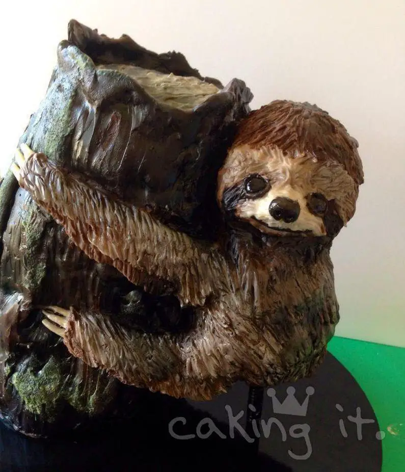 sloth birthday cake