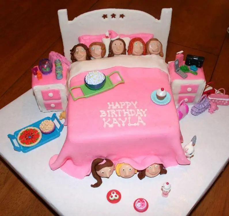 slumber party birthday cake ideas