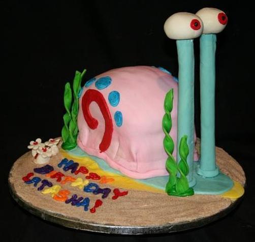 snail birthday cake