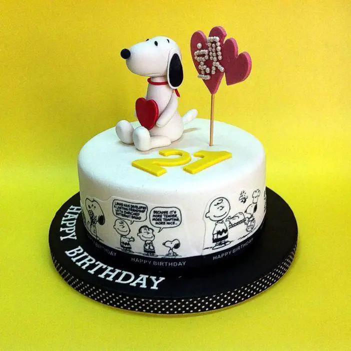 snoopy birthday cake ideas