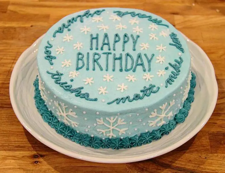 snowflake birthday cakes