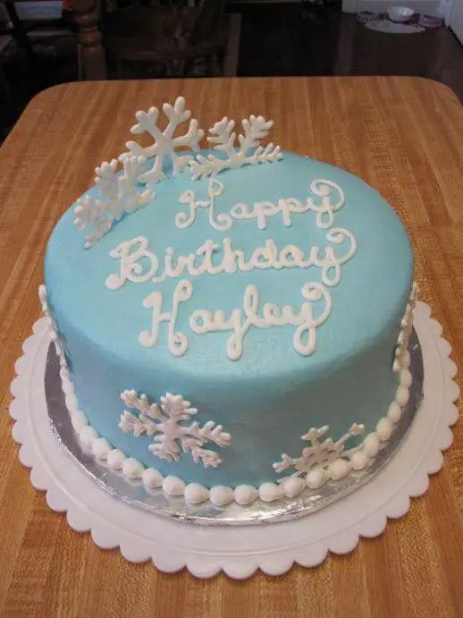 snowflake cakes birthday