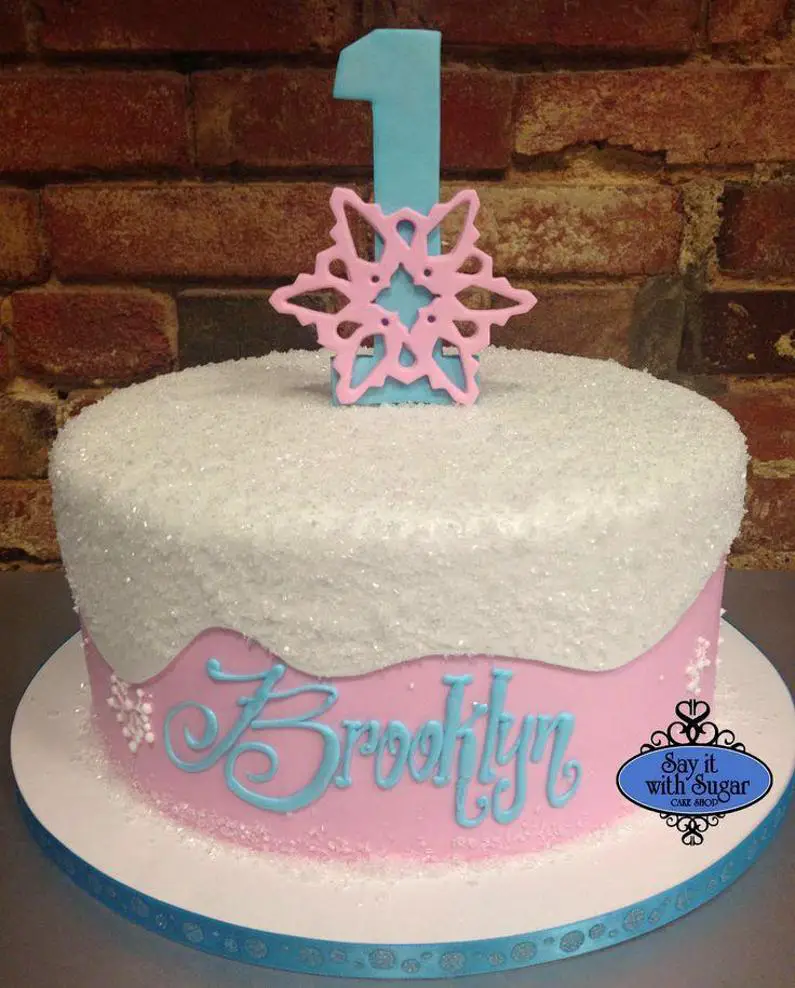 snowflake cakes birthday