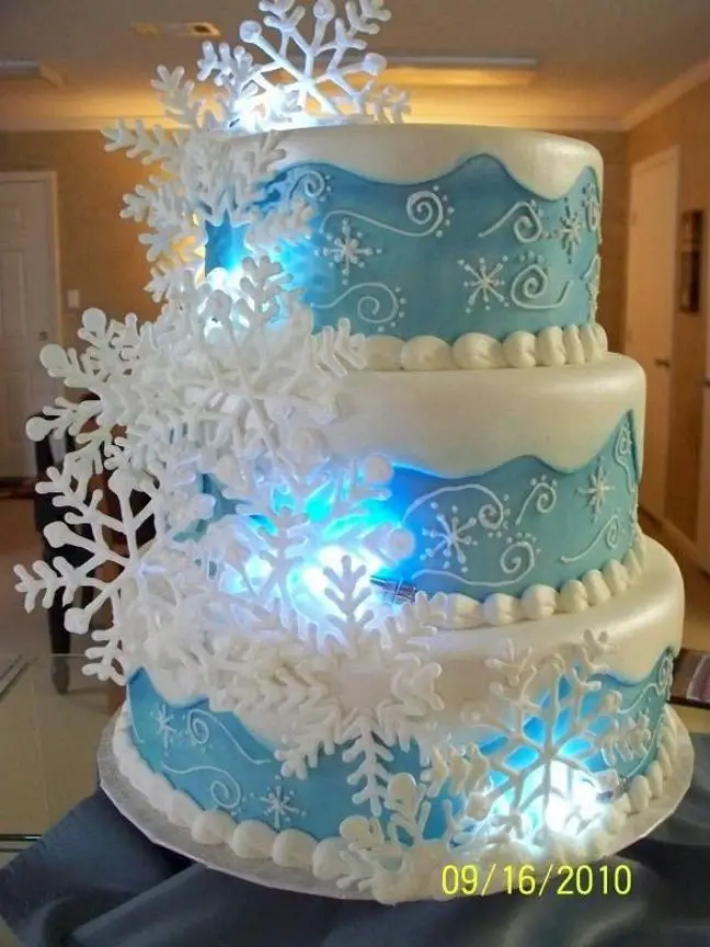 snowflake cakes birthday