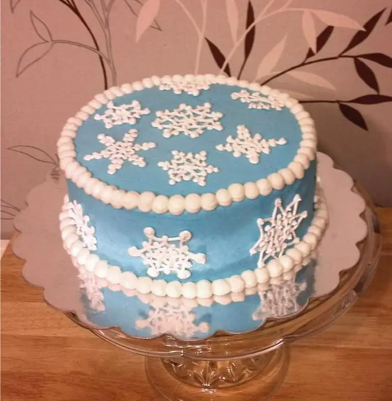 snowflake cakes birthday