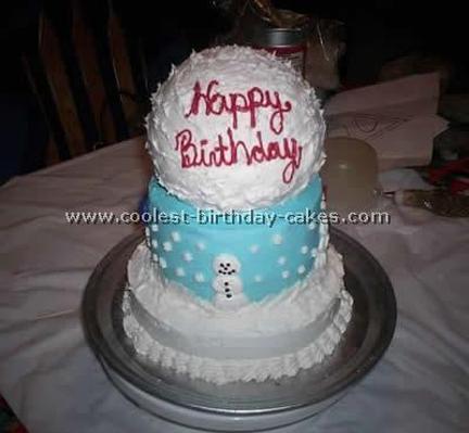 snowman birthday cakes