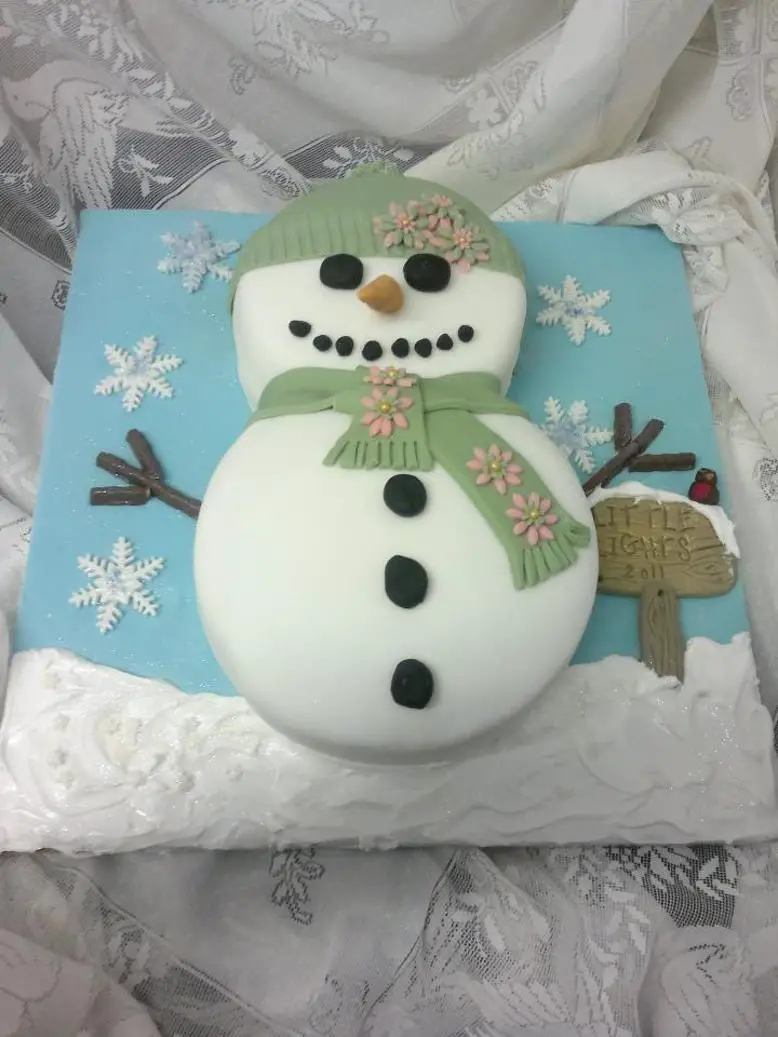 snowman birthday cakes