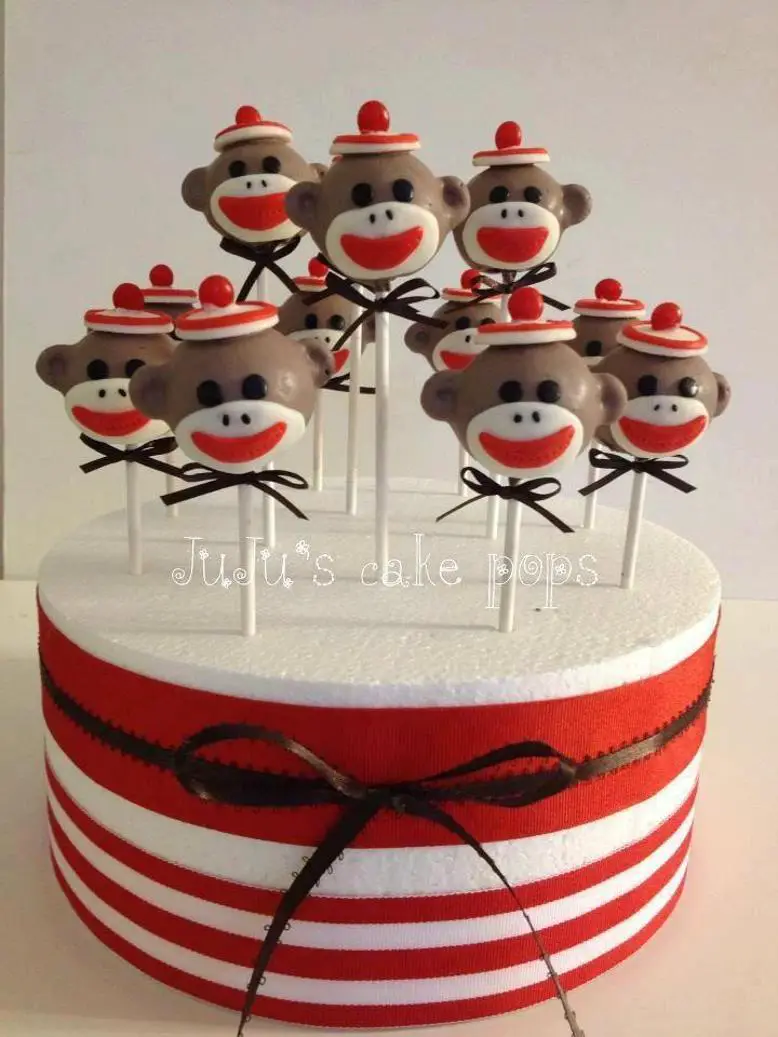 sock monkey birthday cakes