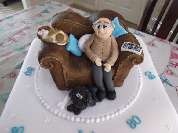 sofa birthday cake