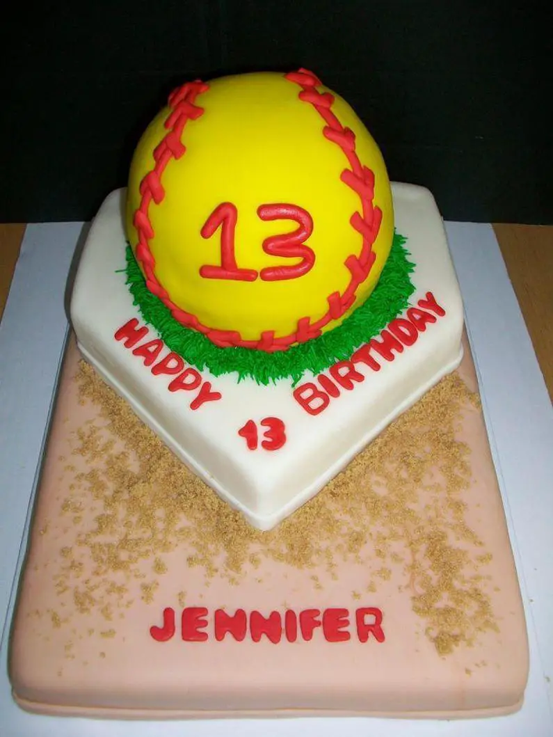 softball birthday cake ideas